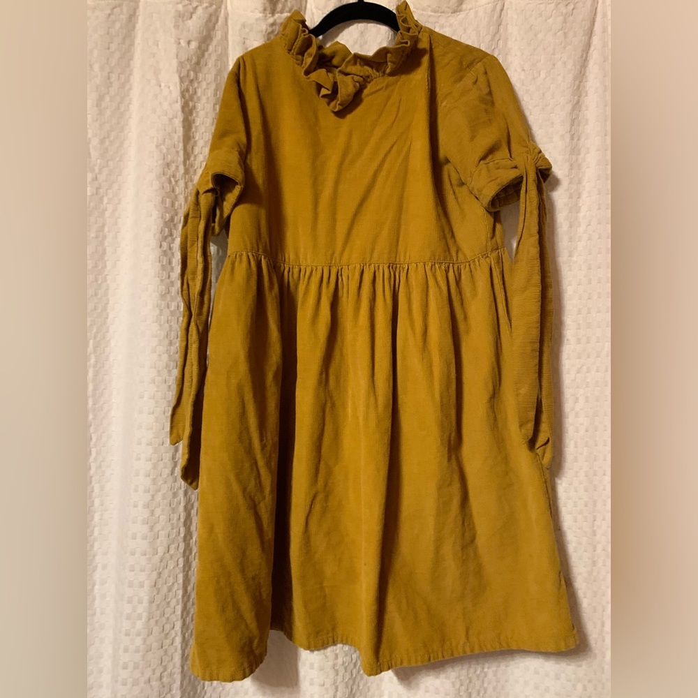 Asymmetrical Mustard Dress